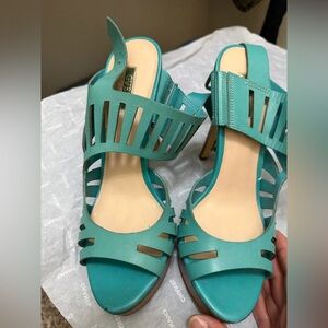 Guess Teal Strappy High-Heel Sandals
